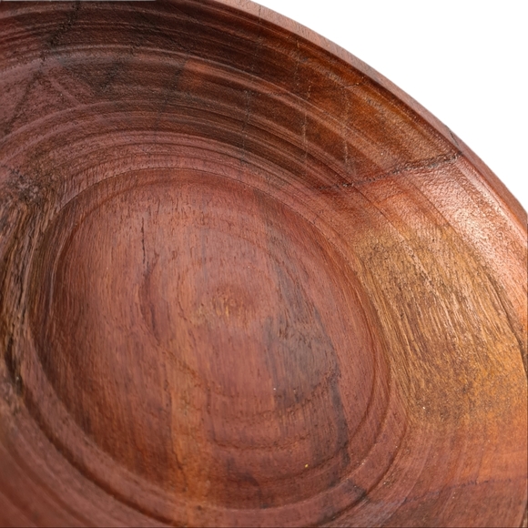 Rustic Solid Timber Wooden Decorative Bowl Dia 26.5cm Height 7.5cm Homewares - Picture 5 of 12